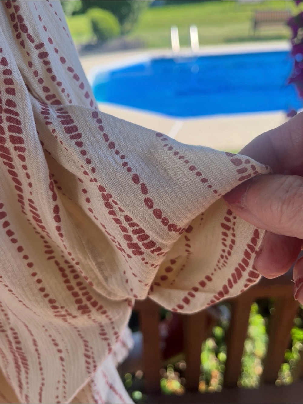 Altar'd State Patterned Ruffle-Sleeve Button-Front Dress - Picture 4 of 5
